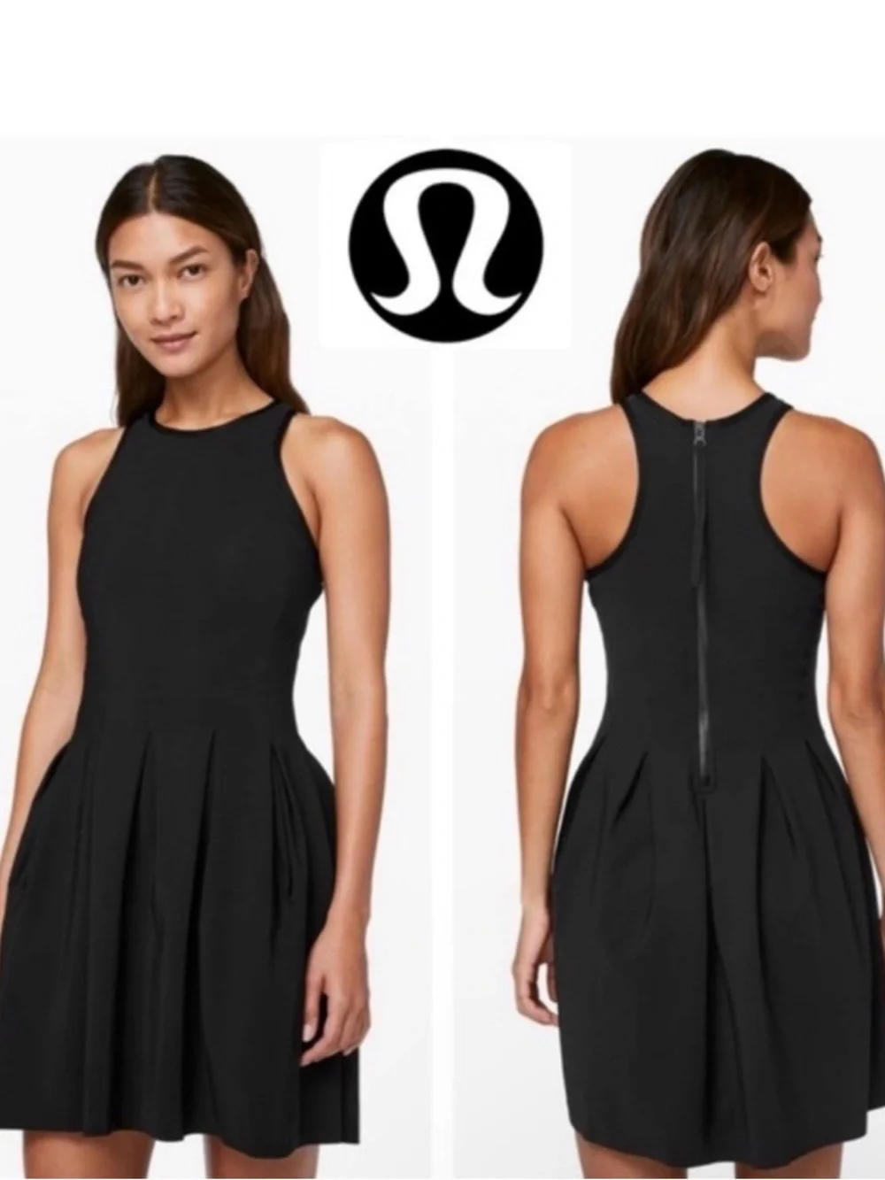 Lululemon Here to There Dress Size 4 Black - Picture 9 of 9